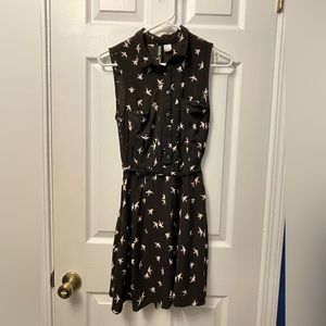 XS Divided bird print dress.
